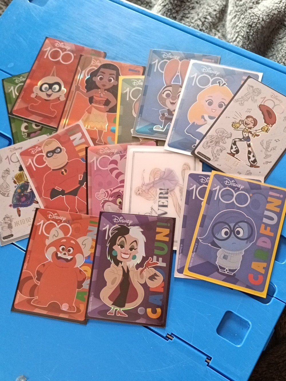 Disney Trading Cards Lot Of 15 Cards